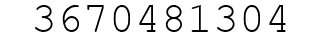 Number 3670481304.