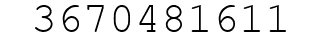 Number 3670481611.