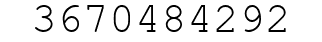 Number 3670484292.