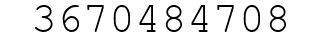 Number 3670484708.