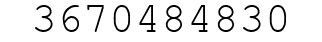 Number 3670484830.