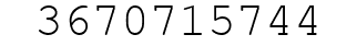 Number 3670715744.