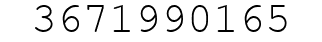 Number 3671990165.