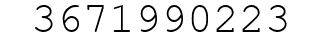 Number 3671990223.