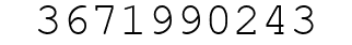 Number 3671990243.