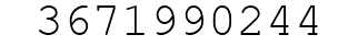 Number 3671990244.