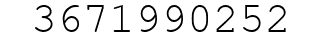 Number 3671990252.