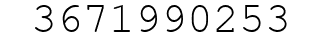 Number 3671990253.