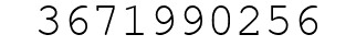 Number 3671990256.