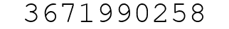 Number 3671990258.