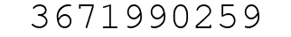 Number 3671990259.