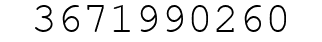 Number 3671990260.
