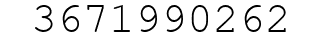 Number 3671990262.