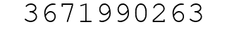 Number 3671990263.