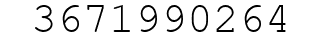 Number 3671990264.