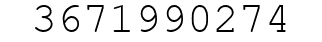 Number 3671990274.