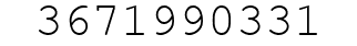 Number 3671990331.