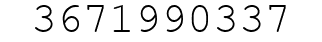 Number 3671990337.