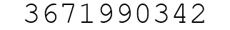 Number 3671990342.