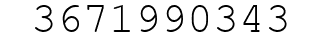 Number 3671990343.