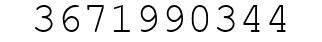 Number 3671990344.