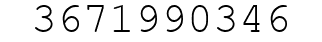 Number 3671990346.