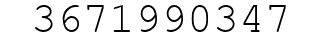 Number 3671990347.