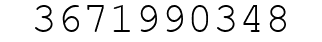 Number 3671990348.