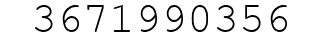 Number 3671990356.