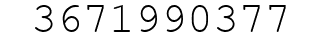 Number 3671990377.