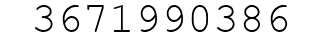 Number 3671990386.