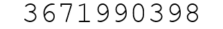 Number 3671990398.