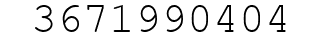 Number 3671990404.