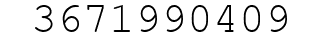 Number 3671990409.