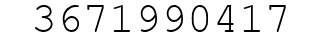 Number 3671990417.