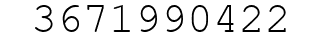 Number 3671990422.