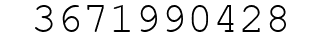 Number 3671990428.