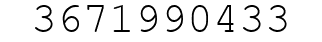 Number 3671990433.
