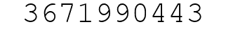 Number 3671990443.