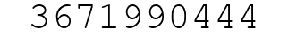 Number 3671990444.