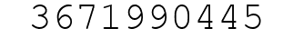 Number 3671990445.