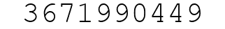 Number 3671990449.
