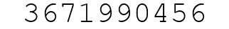 Number 3671990456.