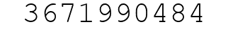 Number 3671990484.