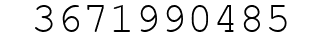 Number 3671990485.