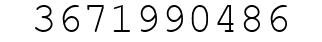 Number 3671990486.
