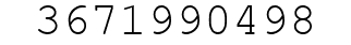 Number 3671990498.