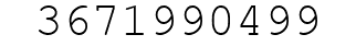 Number 3671990499.