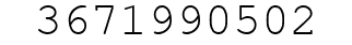 Number 3671990502.