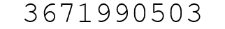 Number 3671990503.